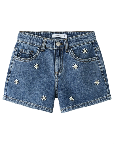 Name It - NKFBella Denim Shorts - Medium Denim/ Daisy